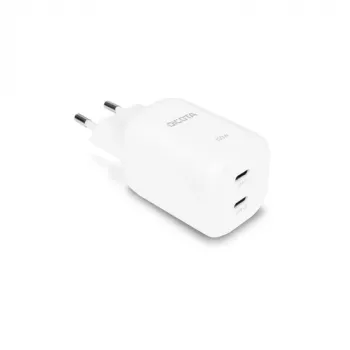 Dicota 2 prievadų GaN sieninis įkroviklis 45W USB-C PD + USB-A QC UK baltas