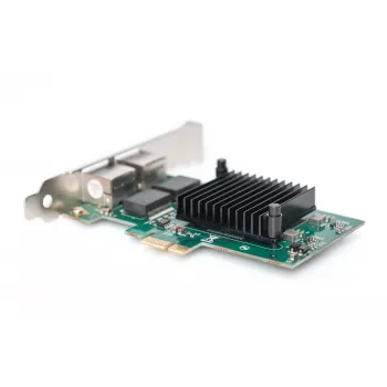 DIGITUS 2-Port Gigabit Ethernet Network Card, RJ45, PCI Express, Intel I210-AT Chipset (DN-1013-2)