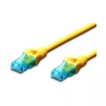DIGITUS Cat 5e UTP tinklo pataisos kabelis RJ-45 vyriškas-vyriškas, 25 cm, geltonas DK-1512-0025/Y