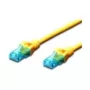 DIGITUS Cat 5e UTP tinklo pataisos kabelis RJ-45 vyriškas-vyriškas, 25 cm, geltonas DK-1512-0025/Y