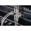 DIGITUS CAT 6A F/FTP kampinis RJ-45 pataisos kabelis, varinis, 0,3 m, pilkas, 10 vnt. pakuotėje