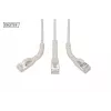 DIGITUS CAT 6A F/FTP kampinis RJ-45 pataisos kabelis, varinis, 0,3 m, pilkas, 10 vnt. pakuotėje