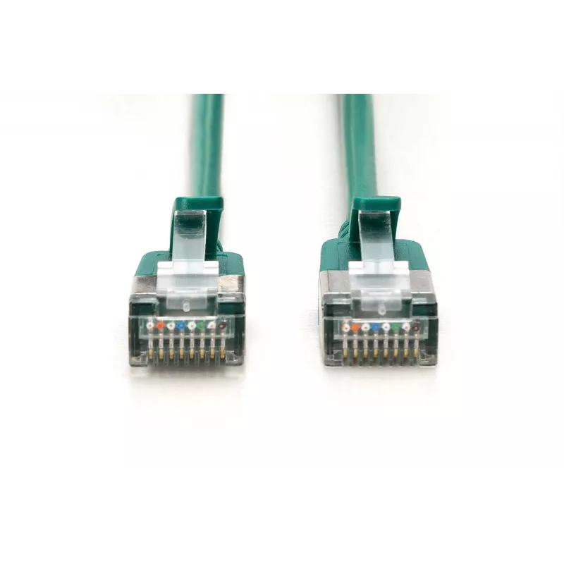 DIGITUS CAT 6A F/FTP plonas pataisos kabelis, 1m, žalias, 10 vnt. pakuotė