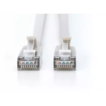 DIGITUS CAT 6A F-FTP Slim Patch Cable, 3 m, Pilkas, 10-Pack, LSZH, 10GBase-T, 500 MHz, RJ45, PoE+