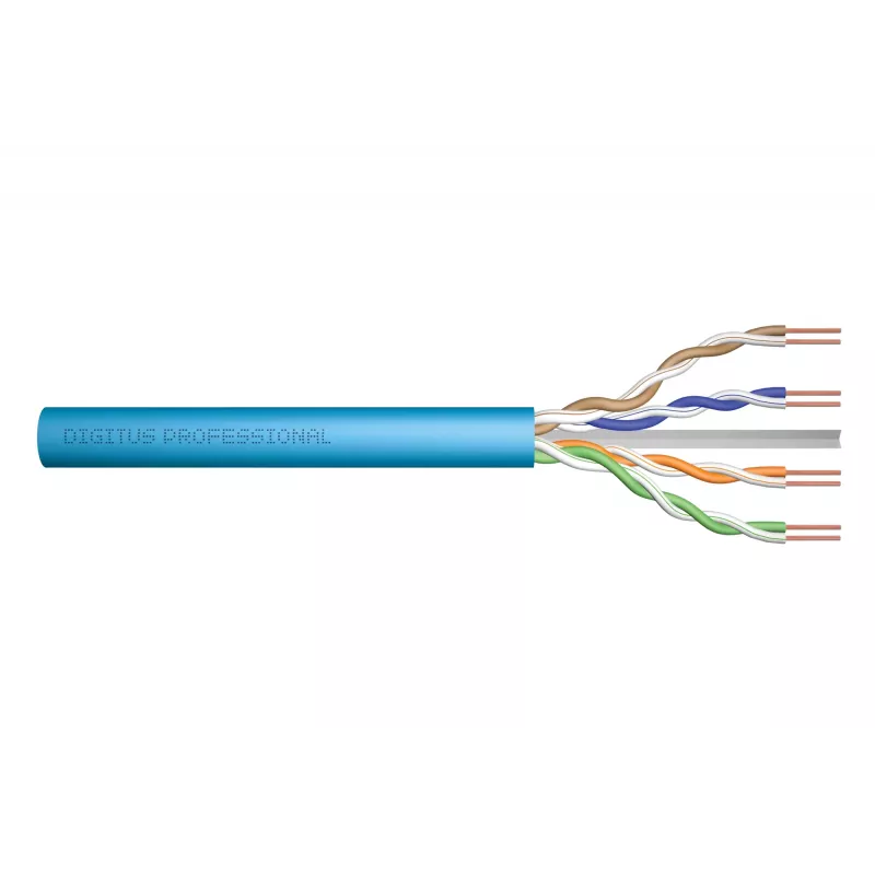 DIGITUS Cat.6A U/UTP B2ca AWG 23/1 LSOH 100m Blue Installation Cable