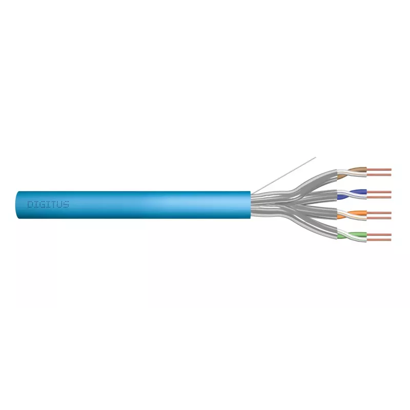 DIGITUS Cat6A montavimo kabelis U/FTP Dca AWG 23/1 LSOH 500m mėlynas ritė
