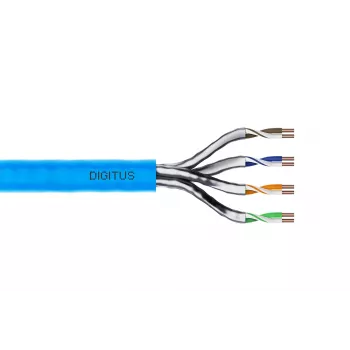 DIGITUS Cat6A montavimo kabelis U/FTP Dca AWG 23/1 LSOH 500m mėlynas ritė