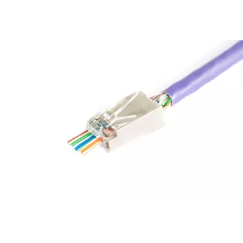 DIGITUS RJ45 (8P8C) pravedamas kištukas, Cat.6, ekranuotas, AWG 26-24, 100 vnt. pakuotė