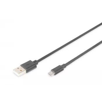 DIGITUS USB 2.0 laidas Type A - Micro B Kištukas/Kištukas 1,8 m Juodas