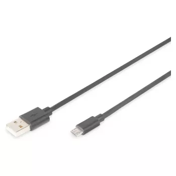 DIGITUS USB 2.0 laidas Type A - Micro B Kištukas/Kištukas 1,8 m Juodas