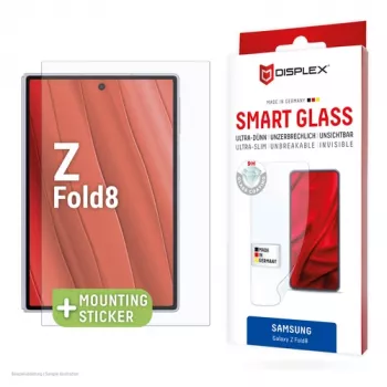 DISPLEX Smart Glass Samsung Galaxy Z Fold8 Ekrano apsauga - 9H grūdintas stiklas, itin skaidrus, be burbuliukų, neatsparus pirštų antspaudams