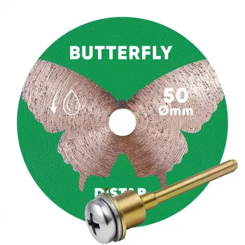 DISTAR deimantinis pjovimo diskas BUTTERFLY 50 x 0.6 x 5.8/3.2-3.0F su įtvaru