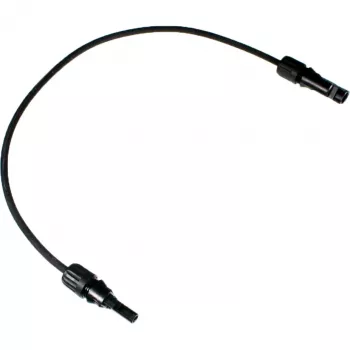 DIVERSE Solar Extension Cable 6mm², MC4 Male to Female, 1 Meter, Black