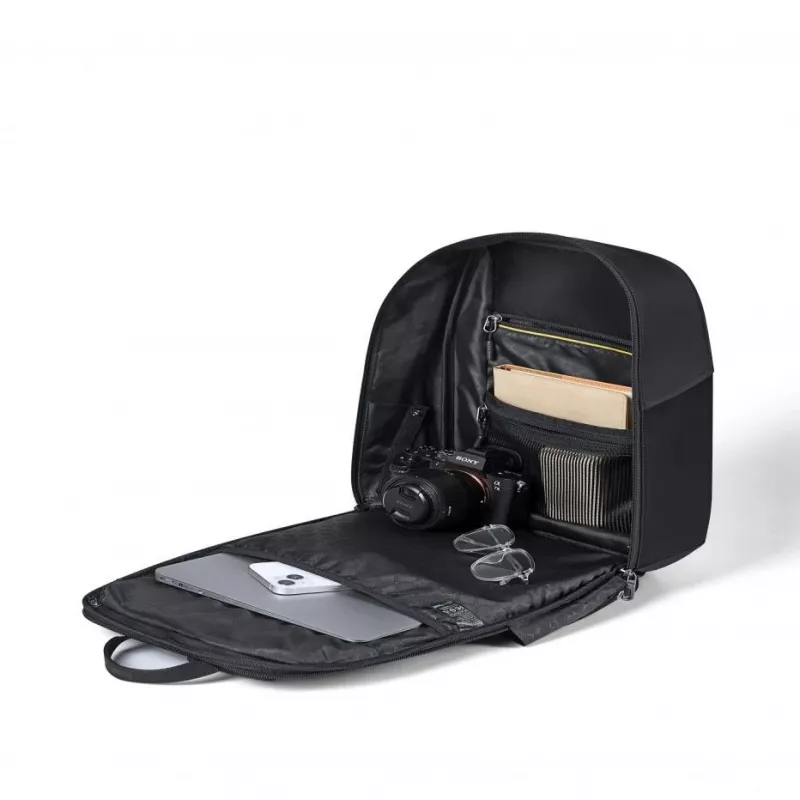 Divoom Cyber Bag Premium Weather Proof su LED Pixel Art ekranu ir programėlės valdymu, juoda