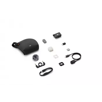 DJI Mic Mini 2S belaidė mikrofonų sistema (1 TX + 1 RX) – 2,4 GHz skaitmeninė, 32 bitų float įrašymas, 250 m veikimo nuotolis, OLED jutiklinis ekranas, magnetinis segtukas, skirtas fotoaparatams ir išmaniesiems telefonams