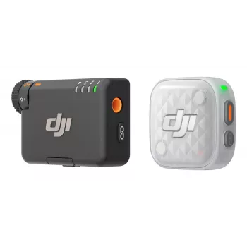 DJI Mic Mini 2S belaidė mikrofonų sistema (1 TX + 1 RX) – 2,4 GHz skaitmeninė, 32 bitų float įrašymas, 250 m veikimo nuotolis, OLED jutiklinis ekranas, magnetinis segtukas, skirtas fotoaparatams ir išmaniesiems telefonams