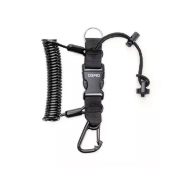 DJI Osmo Pocket apsauginis dirželis - reguliuojamas nailono riešo dirželis, skirtas DJI Osmo Pocket ir Pocket 2, juodos spalvos