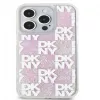 DKNY Apple iPhone 15 Pro Max 6,7 colio kietas dėklas Liquid Glitter Multilogo rožinis