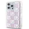 DKNY Apple iPhone 15 Pro Max 6,7 colio kietas dėklas Liquid Glitter Multilogo rožinis