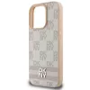 DKNY languotas raštas ir spausdintos juostelės iPhone 16 Pro dėklas - rožinė