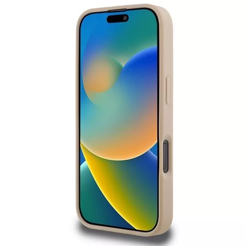 DKNY languotas raštas ir spausdintos juostelės iPhone 16 Pro dėklas - rožinė
