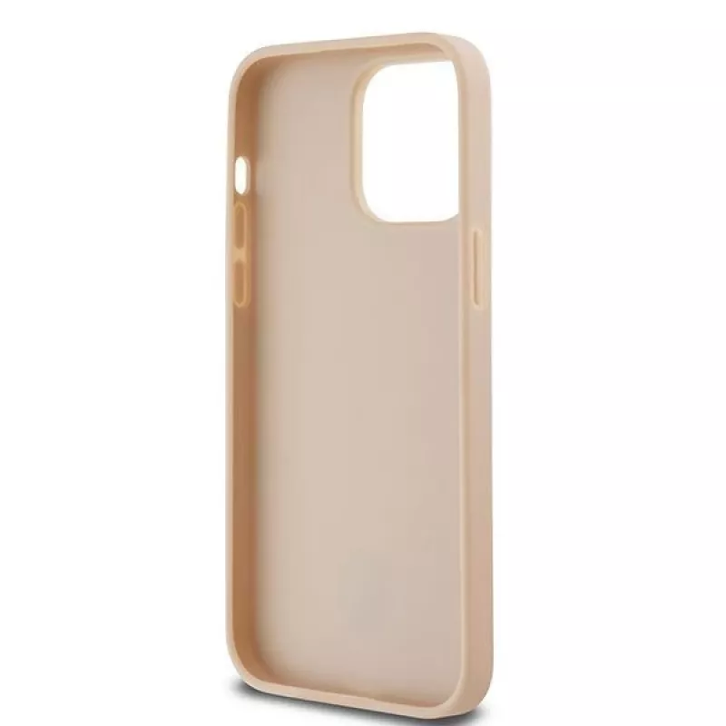 DKNY odinis dėklas su languotu raštu ir spausdintomis juostelėmis, skirtas iPhone 14 Pro Max - rožinis