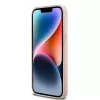 DKNY odinis dėklas su languotu raštu ir spausdintomis juostelėmis, skirtas iPhone 14 Pro Max - rožinis