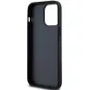 DKNY Leather Mono Stripe & Metal Logo Case, skirtas Apple iPhone 14 Pro - juoda