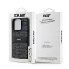 DKNY odinis dėklas su mono juostele ir metaliniu logotipu, skirtas iPhone 15 Pro - juodas