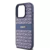 DKNY odinis dėklas su mono juostele ir metaliniu logotipu, skirtas iPhone 15 Pro - mėlynas