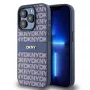 DKNY odinis dėklas su mono juostele ir metaliniu logotipu, skirtas iPhone 15 Pro - mėlynas