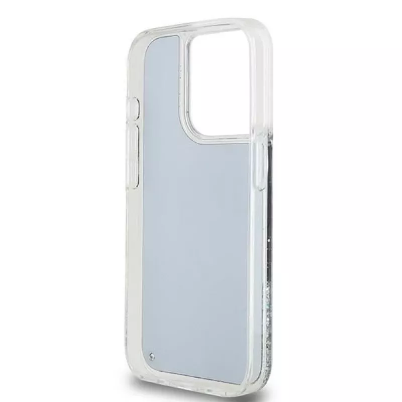 DKNY Liquid Glitter Big Logo iPhone 14 Pro dėklas - juodas