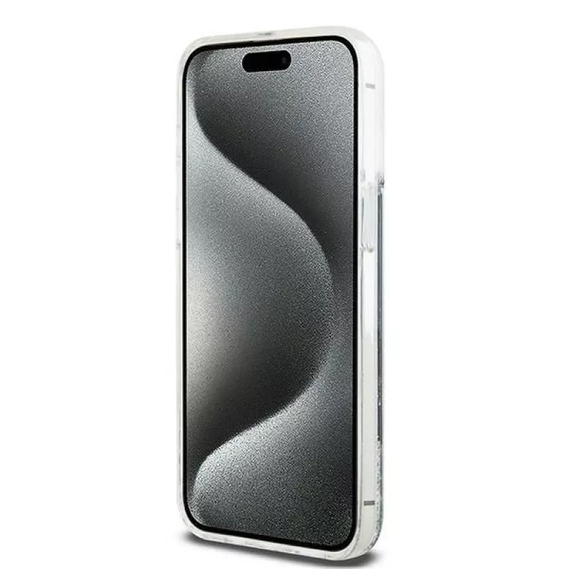 DKNY Liquid Glitter Big Logo iPhone 14 Pro Max dėklas - juodas