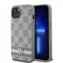 DKNY PU odos languoto rašto ir juostelės dėklas, skirtas iPhone 13, smėlio spalvos