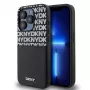 DKNY PU odos kartotinio rašto dėklas su kortelių kišene, skirtas iPhone 14 Pro, juodas
