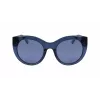 DKNY Women's Butterfly Sunglasses DK517S-400 Blue Acetate Grey Gradient Lens 52mm