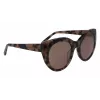 DKNY moteriški akiniai nuo saulės DK517S-230 Havana Brown Rectangular 52mm