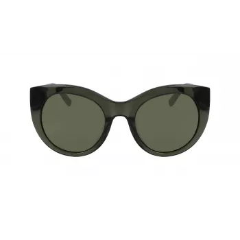 DKNY moteriški akiniai nuo saulės DK517S-300 Havana acetatinis rėmelis, gradientiniai rudi polikarbonatiniai lęšiai, 52 mm
