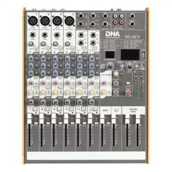 DNA PROFESSIONAL DNA ME-8FX Audio Mixer, 8 kanalų, USB, Bluetooth