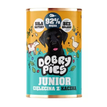 DOBRY PIES Junior Veal with Duck 400g