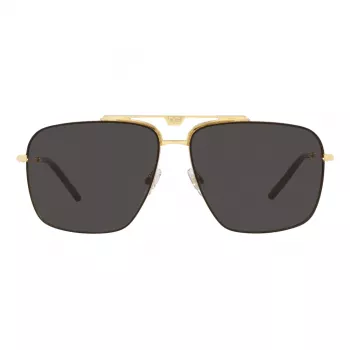 Dolce & Gabbana DG2264-02-87 Akiniai Vyrams Auksinis Rėmas Pilki Lęšiai Pilot 61mm