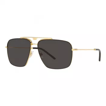 Dolce & Gabbana DG2264-02-87 Akiniai Vyrams Auksinis Rėmas Pilki Lęšiai Pilot 61mm