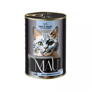 DOLINA NOTECI MAU Pate ir Filė Sterilizuotas Elnias su Haskap uogomis - Šlapias kačių maistas - 400g