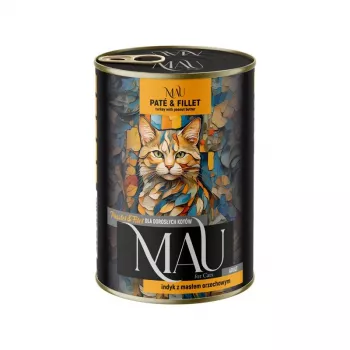 DOLINA NOTECI MAU Pate and Fillet Turkey with Peanut Butter - Šlapias kačių maistas - 400g