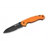 Dönges Professional Rescue Knife su diržo pjaustytuvu ir stiklo daužytuvu, iš dalies dantytu drop point peiliuku, aliuminio rankena, juoda, 205 mm atidarytas