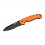 Dönges Professional Rescue Knife su diržo pjaustytuvu ir stiklo daužytuvu, iš dalies dantytu drop point peiliuku, aliuminio rankena, juoda, 205 mm atidarytas