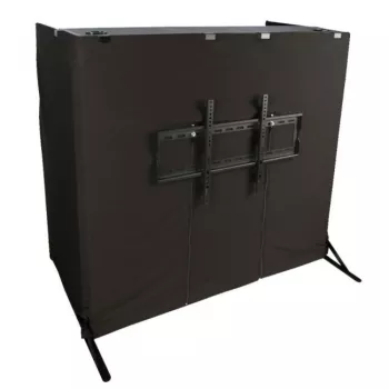 DONNER DJ stalo laikiklis televizoriaus ekranui - juodas, plieninis, VESA 75x75/100x100, 8 kg talpa