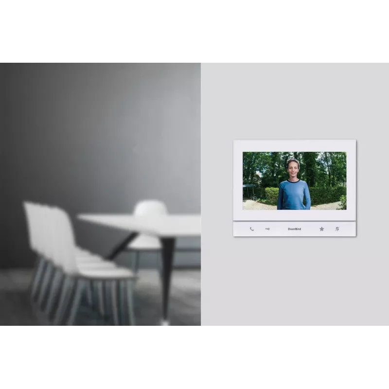 DoorBird A1103 IP vaizdo vidaus stotelė Polar White Edition su 7 inch IPS talpiniu jutikliniu ekranu, Fast Ethernet, PoE