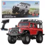 Double E nuotoliniu būdu valdoma visureigė transporto priemonė RC Land Rover Defender 90 raudona 1:14
