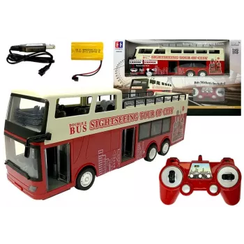Double E nuotoliniu valdymu valdomas dviejų aukštų autobusas R/C 2.4G 1:18